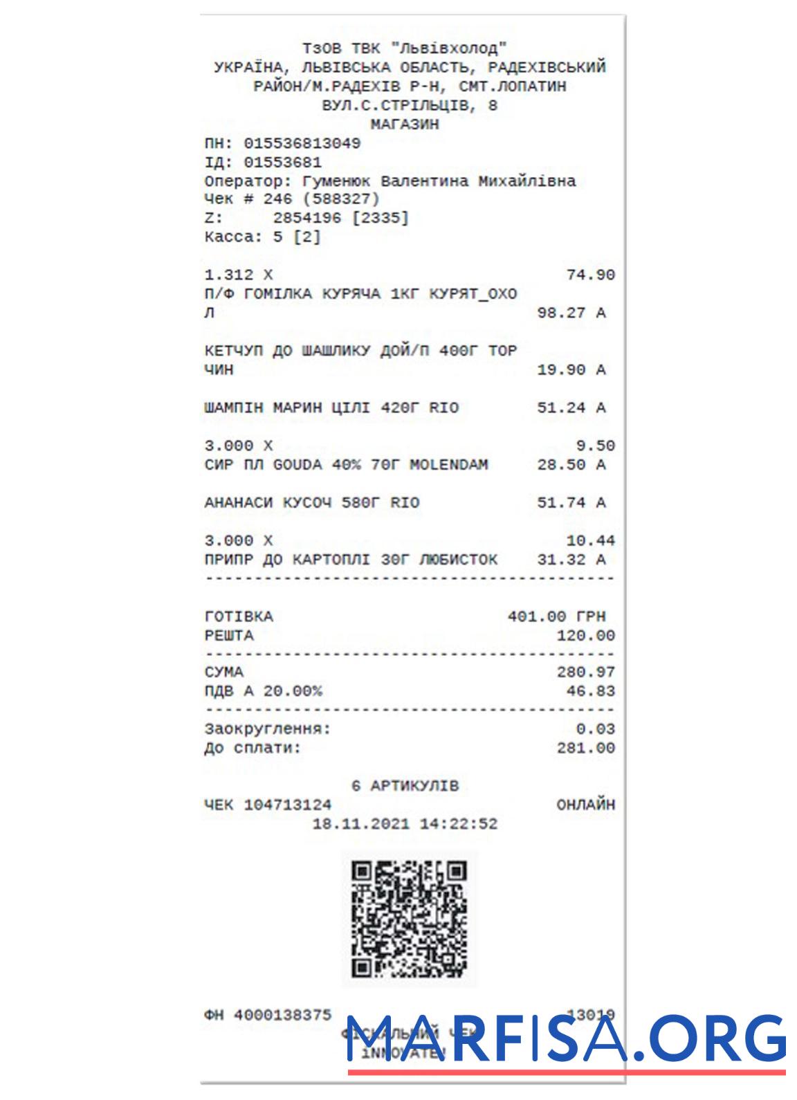Realistic MAGAZINE payment receipt sample